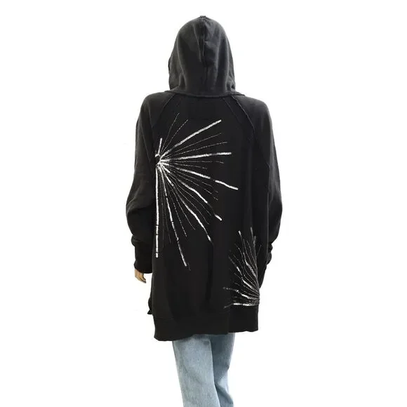 Free People We The Free In The Light Hoodie Top Oversized Embellished XL 278126